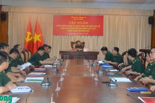 Tập huấn phần mềm ngành tổ chức thuộc Hệ sinh thái số phục vụ chuyển đổi số ngành công tác Đảng, công tác chính trị trong Đảng bộ Quân đội