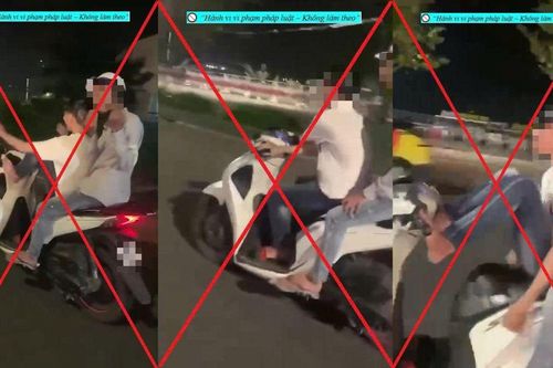 Điều khiển xe máy và có hành động phản cảm, 2 thanh niên nhận cái kết 'nhớ đời'