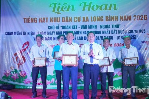 Xã Long Bình: Sôi nổi Liên hoan Khu dân cư năm 2026
