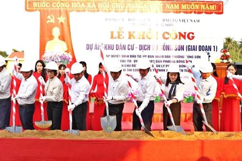 Khởi công xây dựng dự án Khu dân cư - Dịch vụ Bồng Sơn