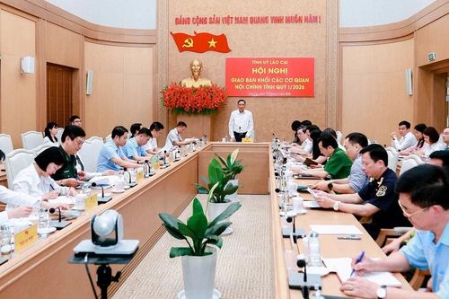 Thường trực Tỉnh ủy giao ban Khối các cơ quan nội chính tỉnh