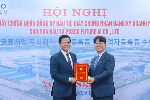 Tập đoàn POSCO đầu tư dự án trị giá 282 triệu USD tại Thái Nguyên