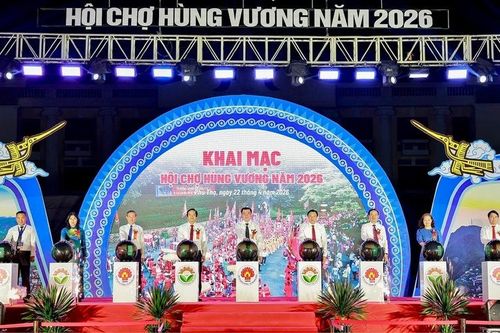 Phú Thọ: Khai mạc Hội chợ Hùng Vương năm 2026, thúc đẩy tiêu thụ hàng Việt