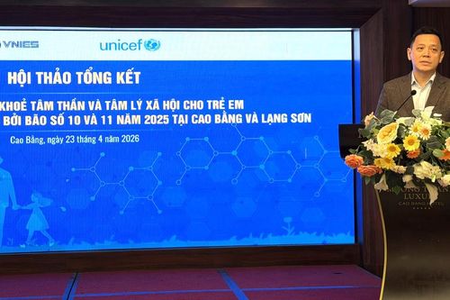 Hội thảo tổng kết Dự án hỗ trợ sức khỏe tâm thần và tâm lý xã hội cho trẻ em bị ảnh hưởng bởi bão số 10 và 11 năm 2025