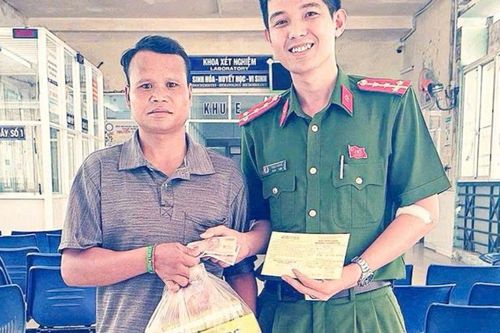 Cha nghèo rơi nước mắt khi con qua cơn nguy kịch nhờ giọt máu nghĩa tình của đại úy công an