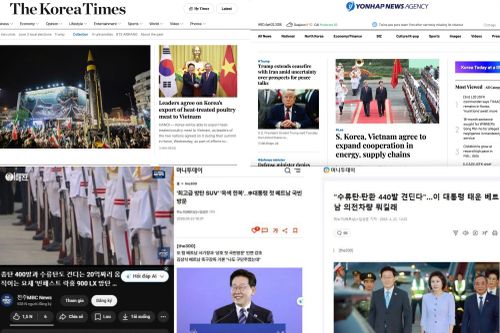 Truyền thông Hàn Quốc đưa tin đậm nét chuyến thăm Việt Nam của Tổng thống Lee Jae Myung