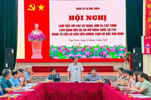 Xã Ứng Thiên: Minh bạch, bảo đảm quyền lợi chính đáng của người dân trong giải phóng mặt bằng