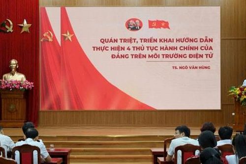 Xã Tiến Thắng quán triệt, hướng dẫn triển khai 4 thủ tục hành chính của Đảng trên môi trường điện tử