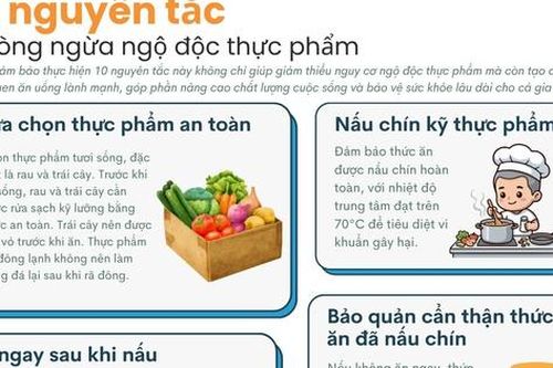 [Infographic] 10 nguyên tắc phòng ngừa ngộ độc thực phẩm