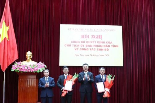 Lạng Sơn: Công bố quyết định bổ nhiệm 2 Giám đốc Sở