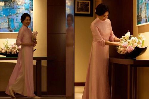 Phu nhân Tổng thống Hàn Quốc khen áo dài Việt