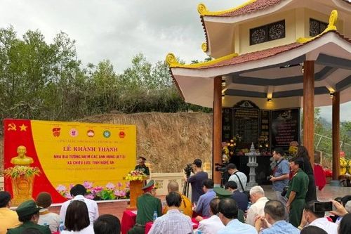 Khánh thành Nhà bia tưởng niệm liệt sĩ xã Chiêu Lưu