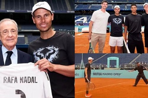 Bellingham và Courtois so vợt cùng Nadal, Sinner tại sân Bernabeu