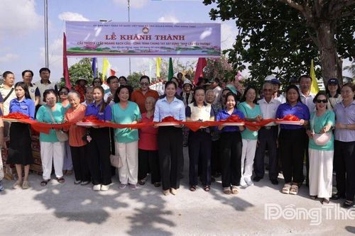 Tân Nhuận Đông: Khánh thành cầu Ngang Rạch Cầu