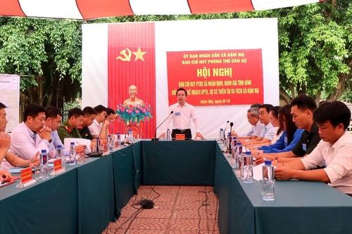 Diễn tập Phòng thủ dân sự, phương án ứng phó bão lụt - tìm kiếm cứu nạn xã Nậm Mạ năm 2026