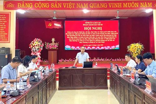 Đoàn giám sát số 03 của Tỉnh ủy làm việc với Ban Thường vụ Đảng ủy xã Cảm Nhân