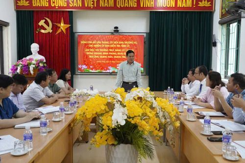 Chủ nhiệm Ủy ban Kiểm tra Tỉnh ủy Đỗ Văn Thắng làm việc với 6 xã phụ trách về công tác cán bộ
