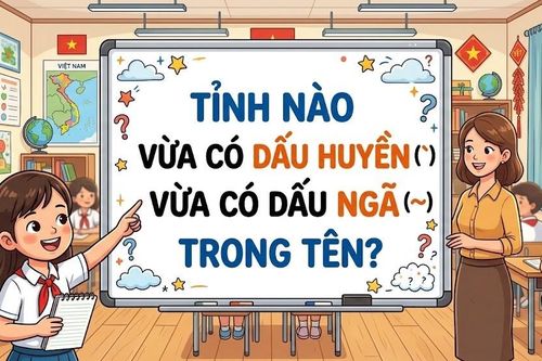 Thử thách địa lý: Tỉnh nào vừa có dấu huyền vừa có dấu ngã trong tên?