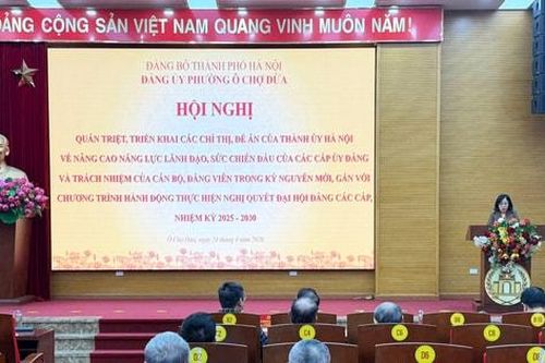 Phường Ô Chợ Dừa quán triệt Chỉ thị 09-CT/TU, Đề án 05-ĐA/TU của Thành ủy Hà Nội