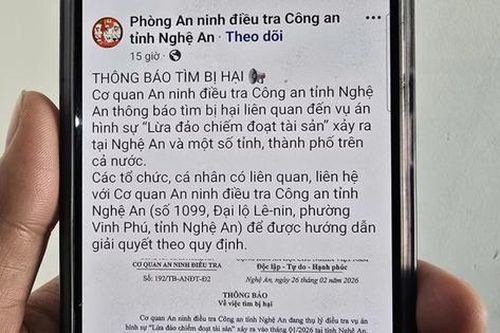 Công an Nghệ An tìm bị hại liên quan vụ thiếu niên 17 tuổi giăng bẫy lừa vé máy bay giá rẻ