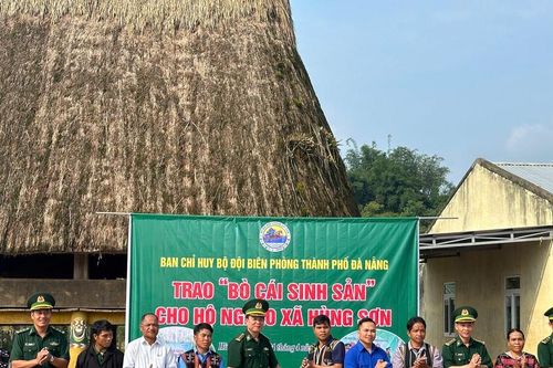 Bộ đội Biên phòng Đà Nẵng trao sinh kế cho hộ nghèo xã Hùng Sơn