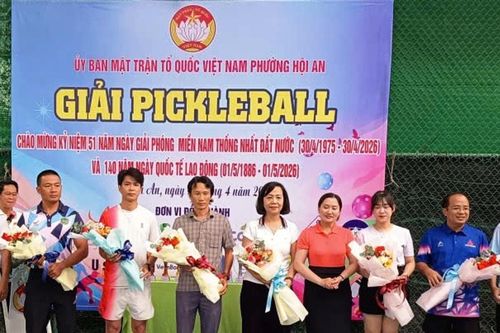 Khai mạc Giải Pickleball Mặt trận phường Hội An lần thứ nhất