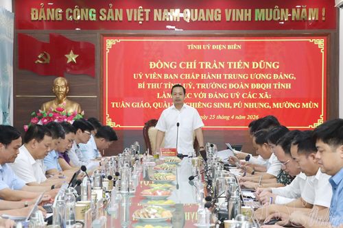 Bí thư Tỉnh ủy Trần Tiến Dũng làm việc với các xã: Tuần Giáo, Quài Tở, Chiềng Sinh, Mường Mùn và Pú Nhung