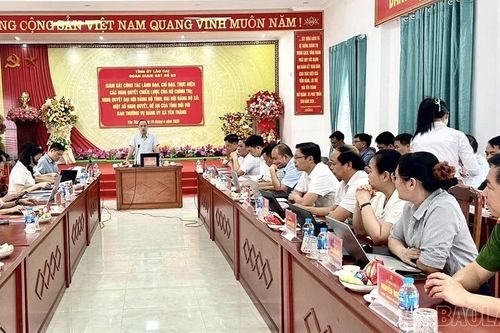 Đoàn giám sát số 03 Tỉnh ủy Lào Cai làm việc tại xã Yên Thành