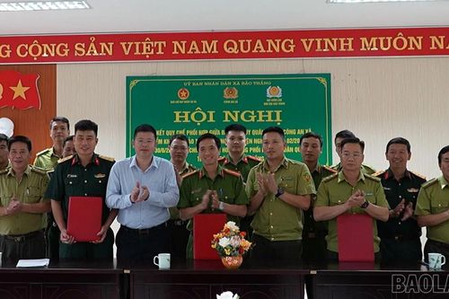 Bảo Thắng: Ký kết quy chế phối hợp giữa 3 lực lượng trong thực hiện nhiệm vụ quốc phòng, an ninh