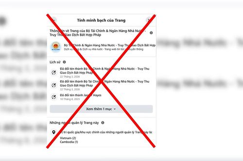 Cảnh báo trang facebook giả mạo Bộ Tài chính