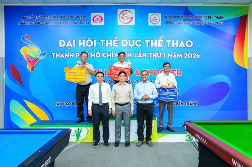 Phường Bến Thành nhất toàn đoàn môn billiards–snooker Đại hội TDTT TP.HCM 2026