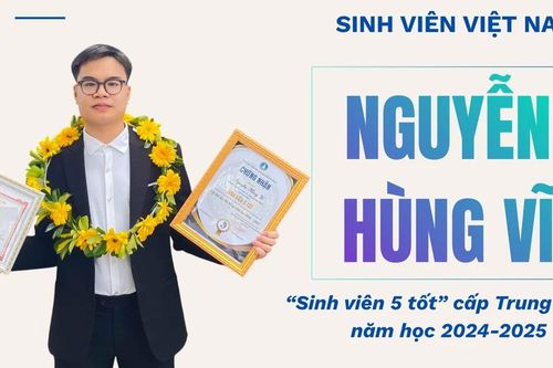Đảng viên trẻ, 'Sinh viên 5 tốt' cấp Trung ương Nguyễn Hùng Vĩ: Học để phát triển bản thân và phụng sự xã hội