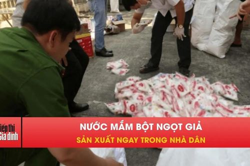 Đột kích xưởng làm nước mắm, bột ngọt giả thu giữ gần 1 tấn hàng