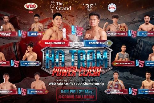 Ba võ sĩ Việt Nam thượng đài tại sự kiện boxing Ho Tram Power Clash