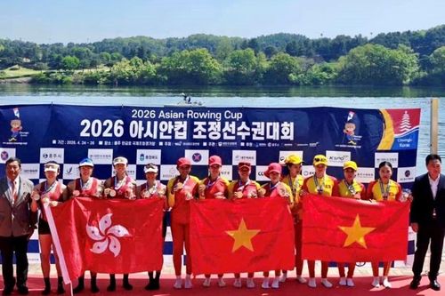 Rowing Việt Nam giành 1 HCV và 4 HCB tại Cúp châu Á 2026