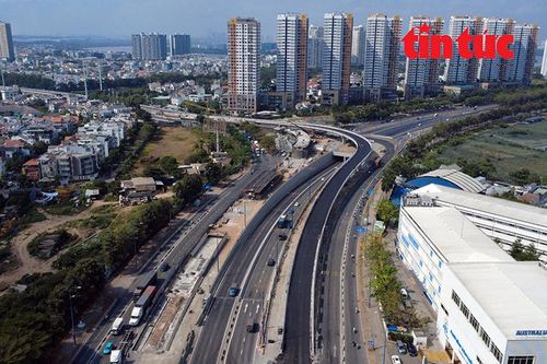 TP Hồ Chí Minh: Cận cảnh cầu vượt N3 nút giao An Phú sẵn sàng thông xe dịp 30/4