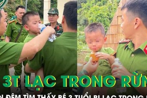 Hơn 14 giờ chạy đua thời gian tìm thấy bé 3 tuổi bị lạc một mình trong rừng