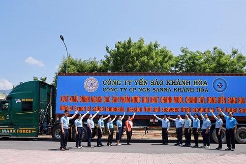 Sanna Khánh Hòa xuất khẩu lô hàng nước giải khát đầu tiên sang Hoa Kỳ