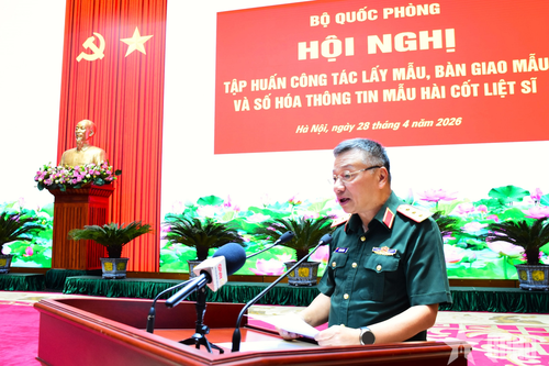 Bộ Quốc phòng tập huấn công tác lấy mẫu, bàn giao mẫu và số hóa thông tin mẫu hài cốt liệt sĩ