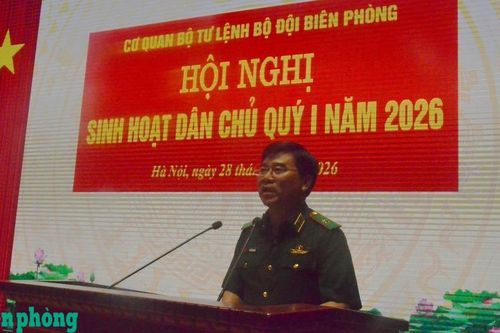 Hội nghị sinh hoạt dân chủ cơ quan Bộ Tư lệnh Bộ đội Biên phòng quý I năm 2026