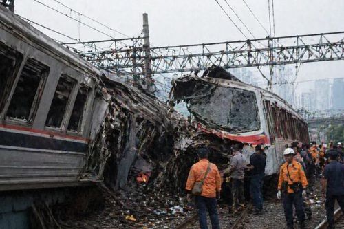 2 đoàn tàu tông nhau ở Indonesia, ít nhất 5 người thiệt mạng