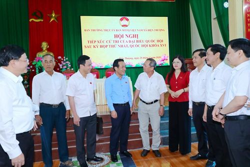Bí thư Tỉnh ủy, Trưởng Đoàn ĐBQH tỉnh Lê Đức Thái tiếp xúc cử tri xã Biện Thượng: Cam kết luôn gần dân, sát dân, lắng nghe nguyện vọng của cử tri