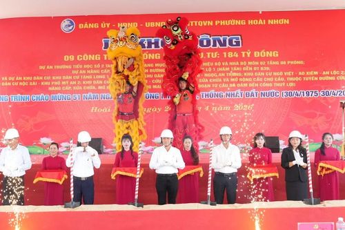 Phường Hoài Nhơn khởi công 9 dự án với tổng mức đầu tư 184 tỷ đồng