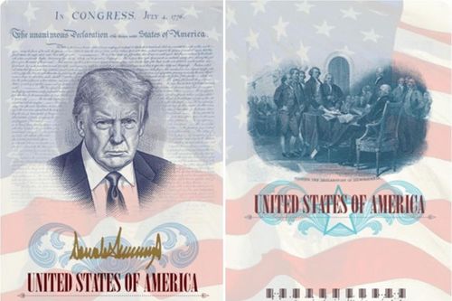 Mỹ chuẩn bị phát hành hộ chiếu in hình ông Trump