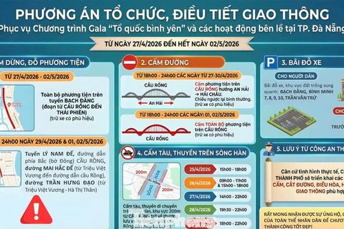 Những tuyến đường nào bị cấm ở Đà Nẵng để phục vụ Gala 'Tổ quốc bình yên'