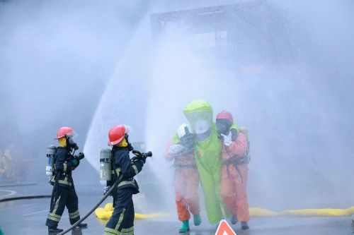 Diễn tập ứng phó sự cố hóa chất tại Nhà máy Nhiệt điện BOT Nghi Sơn 2