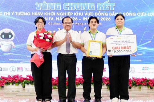 Sinh viên Trường Đại học Kiên Giang đoạt giải nhất cuộc thi ý tưởng học sinh, sinh viên khởi nghiệp đồng bằng sông Cửu Long