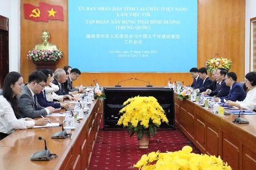 Lai Châu tiếp và làm việc với Tập đoàn Xây dựng Thái Bình Dương (Trung Quốc)