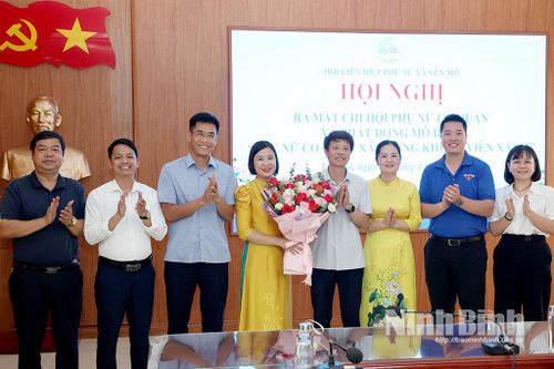 Xã Yên Mô ra mắt Chi hội phụ nữ cơ quan và phát động mô hình 'Phụ nữ cơ quan xây dựng khuôn viên xanh'