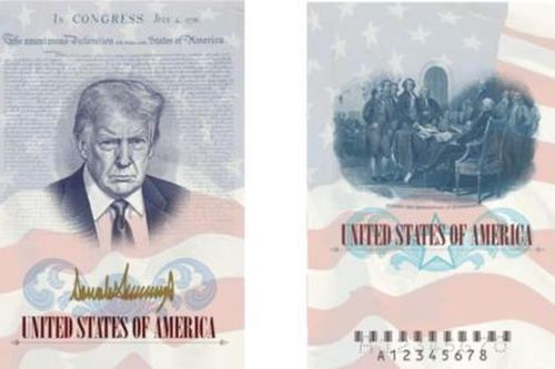 Mỹ sẽ phát hành hộ chiếu bản giới hạn có in hình Tổng thống Trump